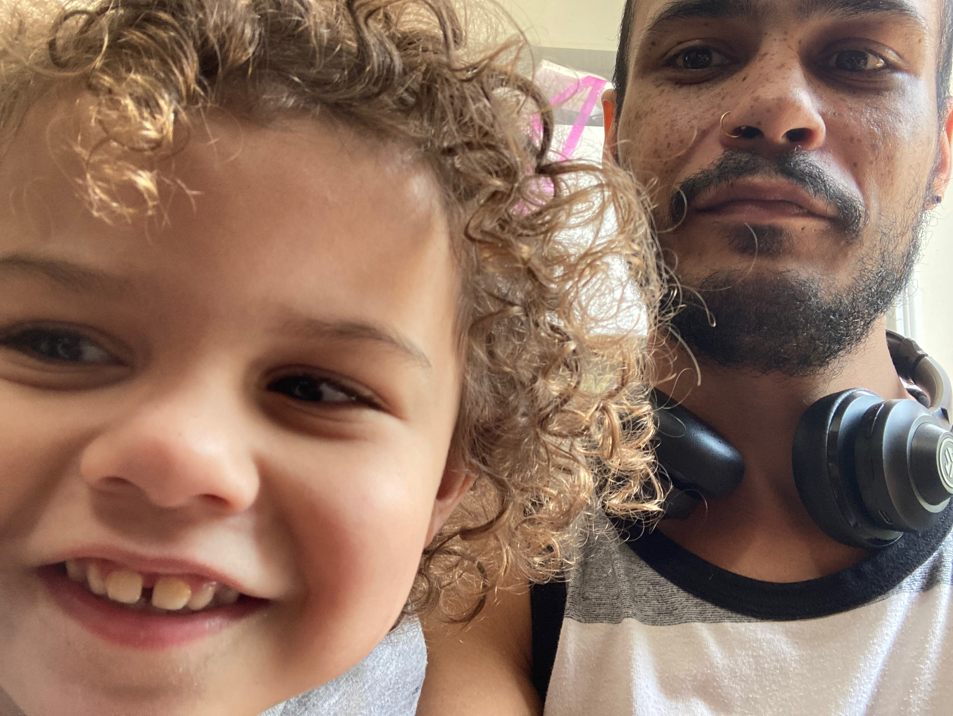 Micah Moose with myself — he loves to take pictures
